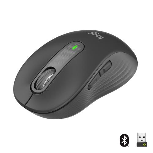 Logitech Signature M650 Wireless Mouse RF Wireless+Bluetooth Optical 4000 DPI, Graphite