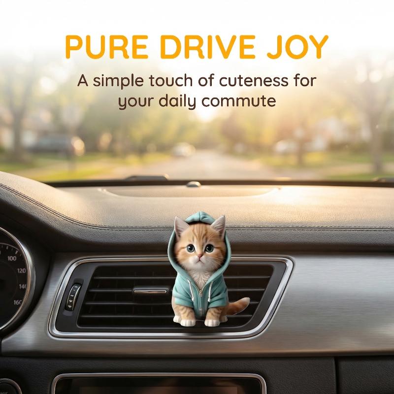 Car Outlet Vent Perfume Clips Cat Air Freshener Diffuser Aromatherapy Decoration Interior Aromatherapy Pad Car Cat Shape Clip