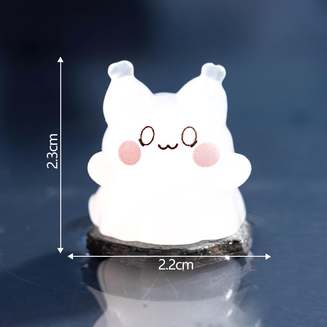 

Микропейзаж Милая светящаяся в темноте фигурка кота Маленькое привидение Декоративные аксессуары для рабочего стола Мини-украшения Luminous cat ghost10pc