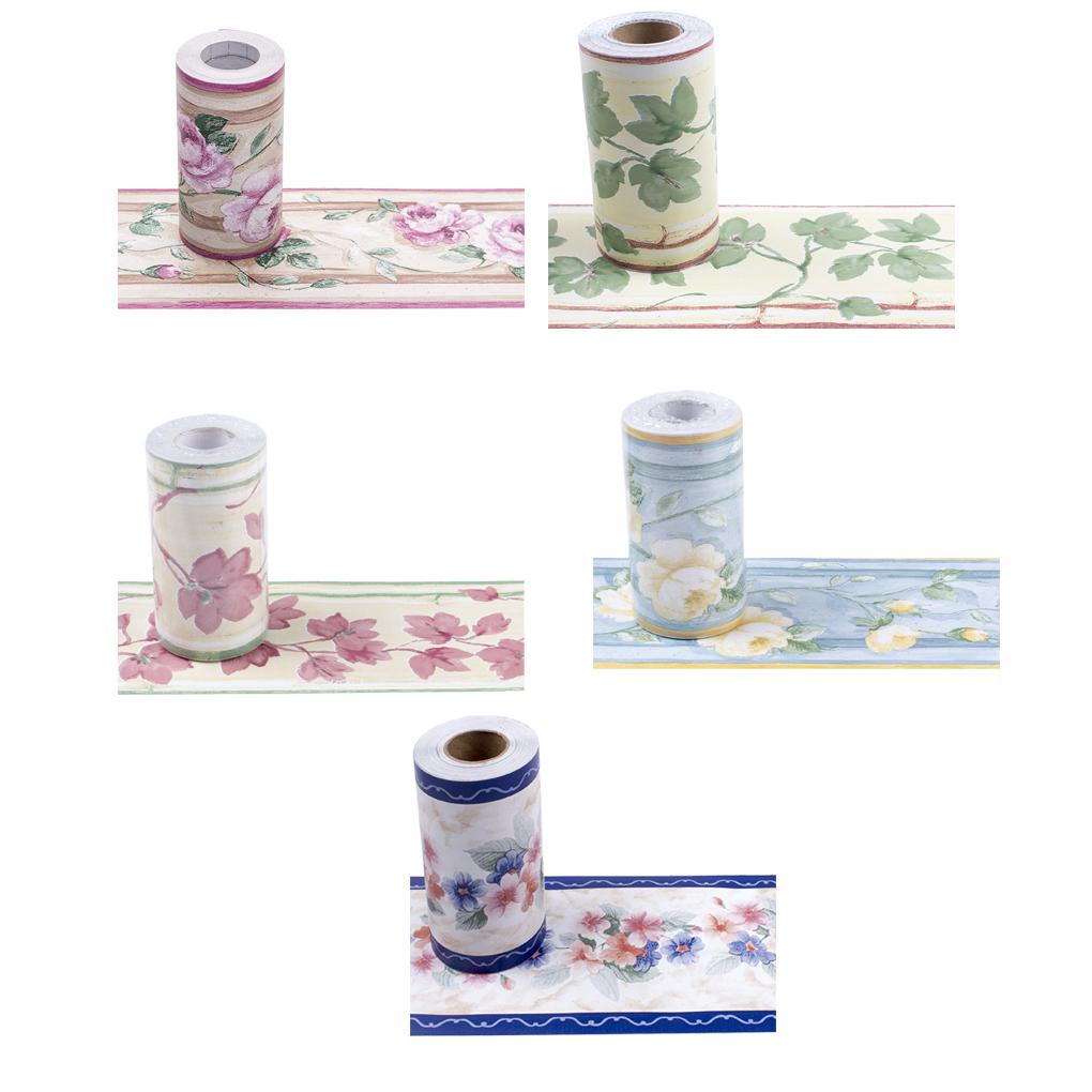 PVC Wallpaper Borders Self Adhesive – Ink Wash Painting Style Waistline Trim Self Adhesive Border