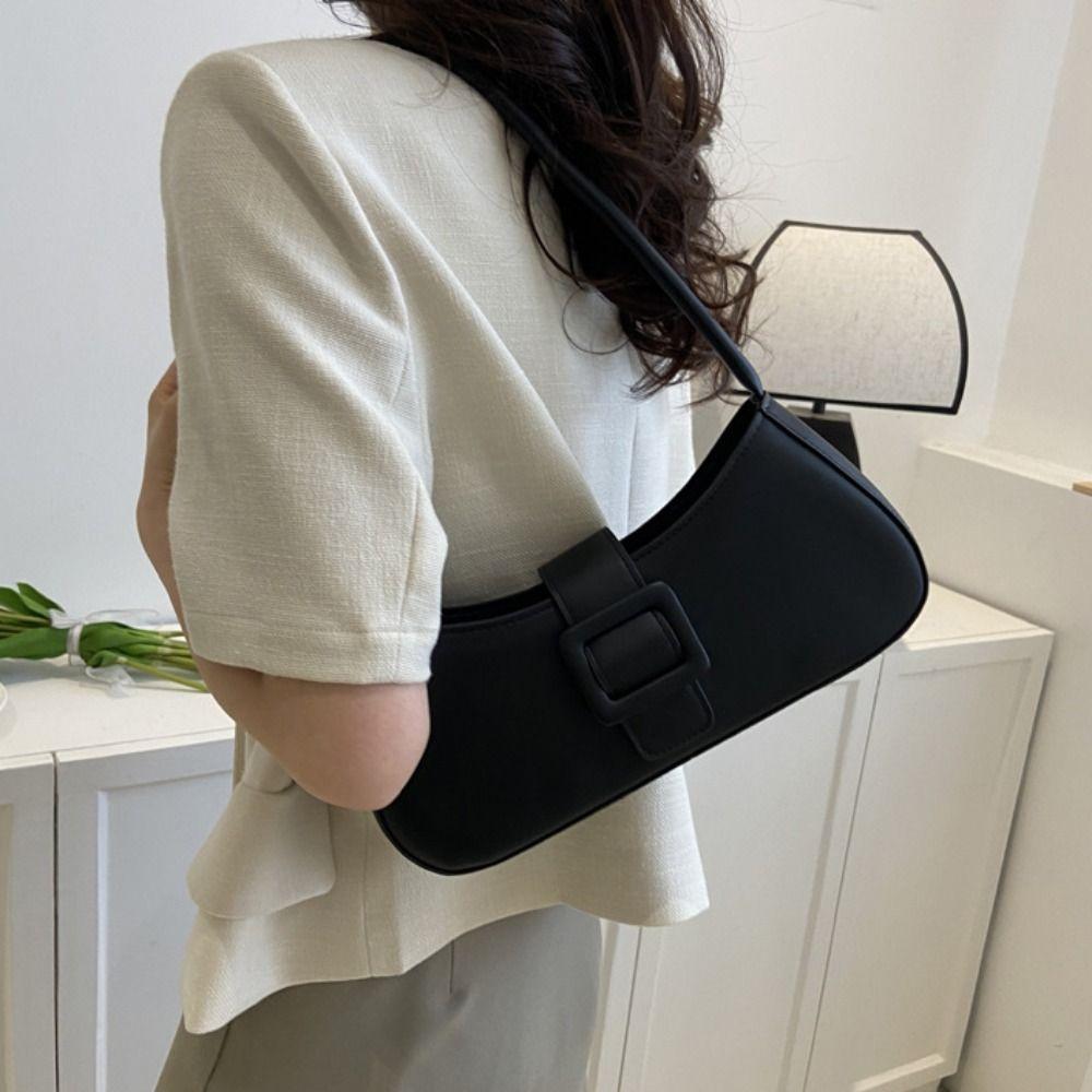 Large Capacity Half-moon Tote Bag PU Leather Ladies Luxury Handbags Underarm bag Women  Women