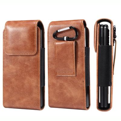 Universal Belt Clip Leather Case Holster Pouch for Samsung Galaxy Z Fold 6 5 4 3 5G Huawei Maxe X5 X3 Mix Fold4 Fold3 Waist Bag Cover