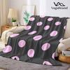 Pink Dot Flannel Blanket Warm Soft Halloween Christmas Decorative Couch Warm Cozy All-Season Gift