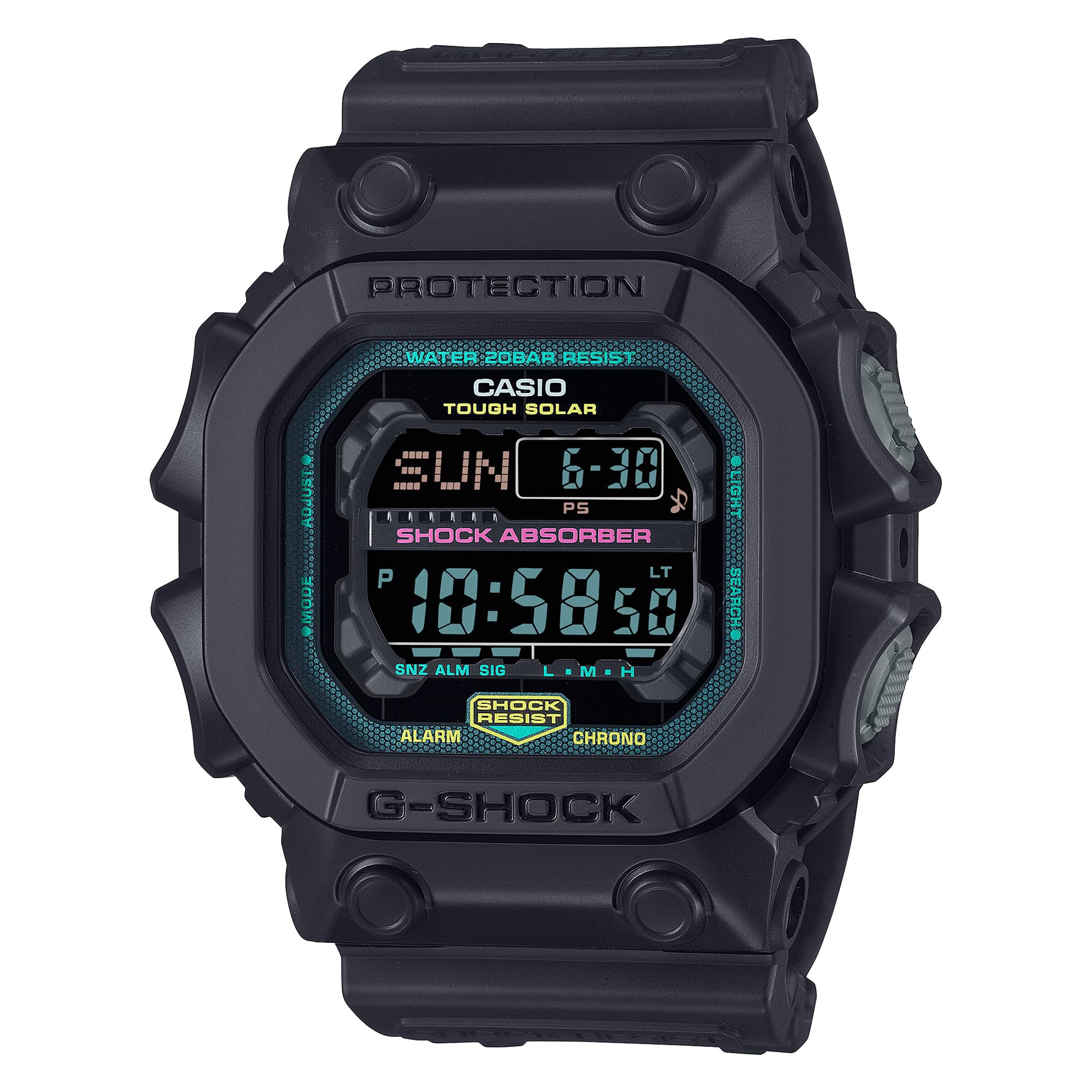 

Casio Series Digital Multicolor Черная смола Современные часы G-Shock GX-56, 55,5 мм - GX56MF-1,