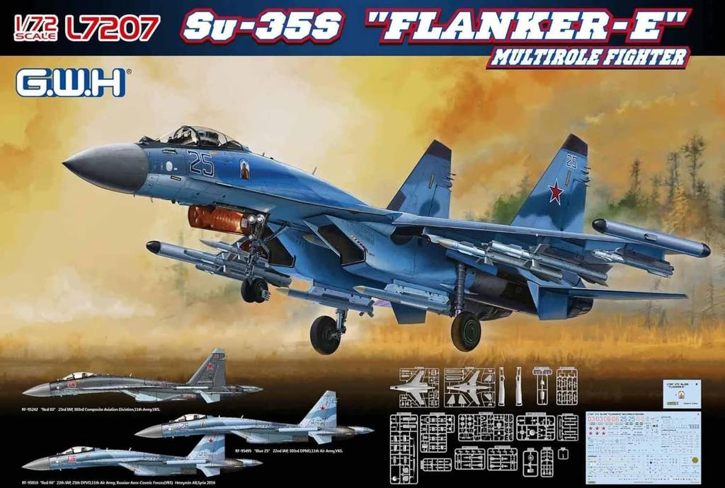 Great Wall Hobby Flanker E Plastic Model L7207 1/72 Su-35S (Airplane)
