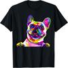 Frenchie French Bulldog Pop Art Portrait Bouledogue T-Shirt