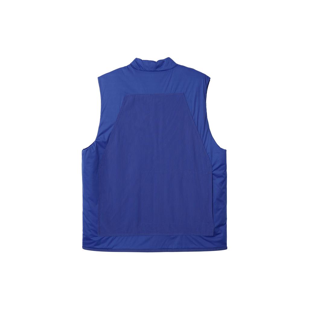 adidas New Puff Vest With Solid Color Logo Zipper Men Outerwear Blue HN1931