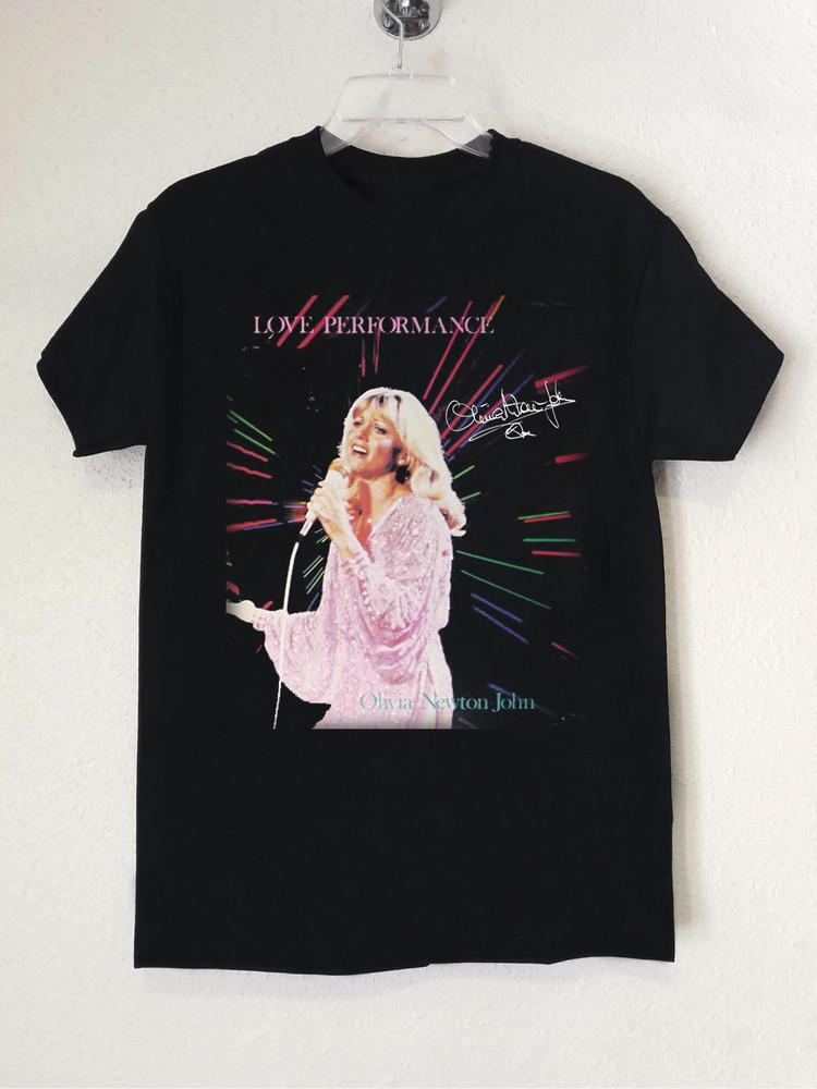 Olivia Newton-John Singer Cotton Gift For Men Black T-shirt 1C49 Unisex T-Shirt L
