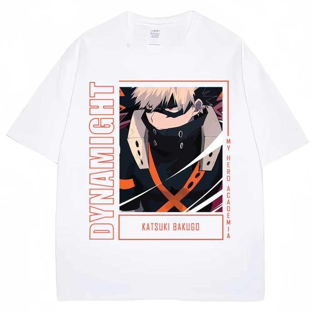 Anime My Hero Academia Graphic TShirt Vintage Harajuku Fashion Bakugou Katsuki Short Sleeve Unisex Women Pure Cotton T Shirt