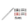 Zebra Sharbo X LT3 Multi-Function Pen, Silver, 2-Color Oil-Based Ink (0.7mm Refill), Mechanical Pencil Set