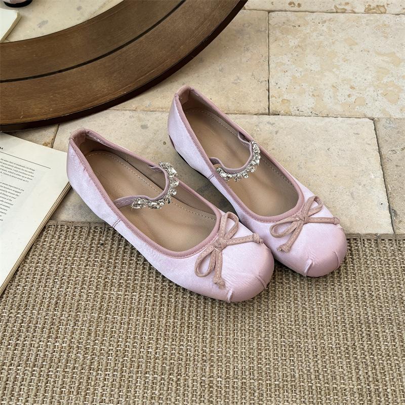 

Женские туфли Мэри Джейн на внутренней платформе для женщин Модные туфли-лодочки с бантом-бабочкой и кристаллами 39 фиолетовый