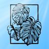 1pc Large Black Iron Laser Cut Monstera Leaf Wall Art Decor, Heavy Duty Metal for Living Room Bedroom, Modern Minimalist Housewarming Gift