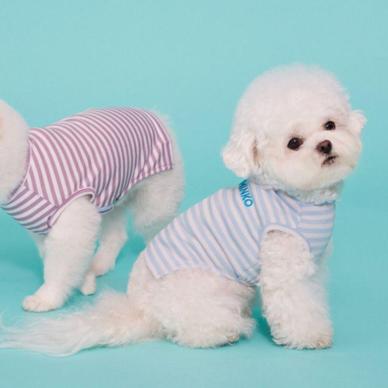 MIMINKO Striped Sleeveless T-Shirt [DW3MT1270]