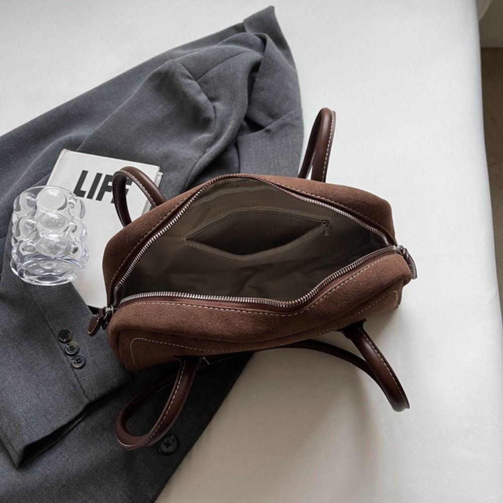 Aesthetic Faux Suede Bag Vintage Single Shoulder Bag Fashion Underarm Bag  Commute