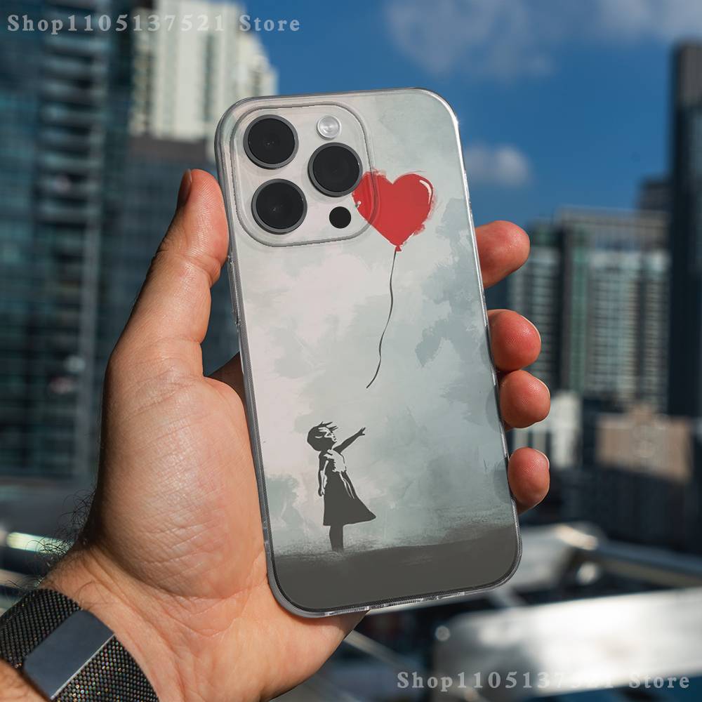 

Graffiti B-Banksyes Artist Phone Case For iPhone 17,16,11,15,13,14,12,Air,Mini,Plus,Pro,Max,Plus,E Clear Soft Shell iPhone16PRO