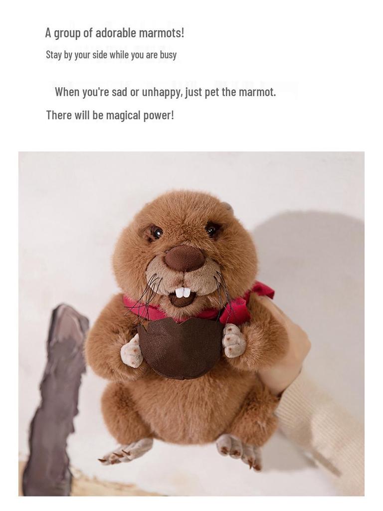 Nezha Reborn Plush Screaming Marmot Cotton Doll - Cute Birthday Gift