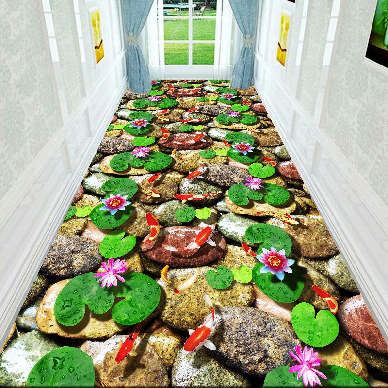 3D Living Room Cobblestone Floor Mat Carpet Bedroom Full Bed Bedside Crawling Mat Coffee Table Entrance Door Mat