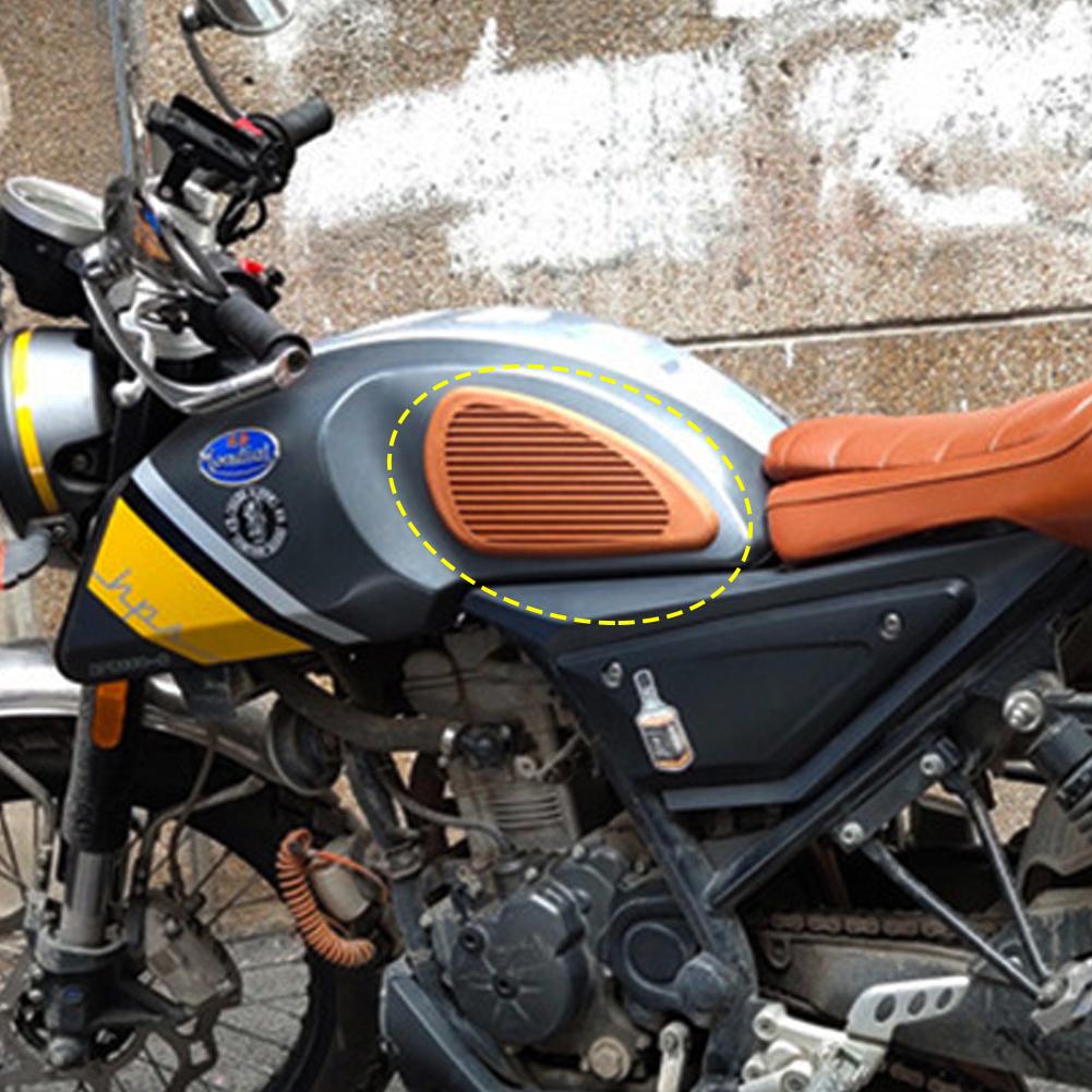 2 buc. Genunchiere pentru rezervor pentru motocicletă, autocolante din cauciuc, pentru rezervor de combustibil, cu gaz, protectie, parte clasică
