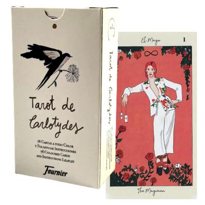 Tarot De Carlotydes Deck for Tarot Includes Japanese Instruction Authentic Product I.I.J 78-card Readings, Manual,