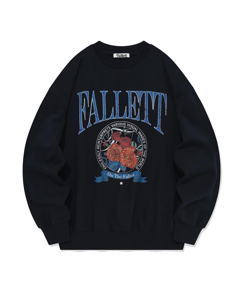 FALLETT Rose Emblem Sweatshirt Navy