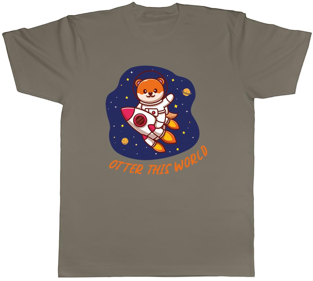 Funny Otter this World Unisexs TShirt Outter Space Galaxy Universe Tee Gift