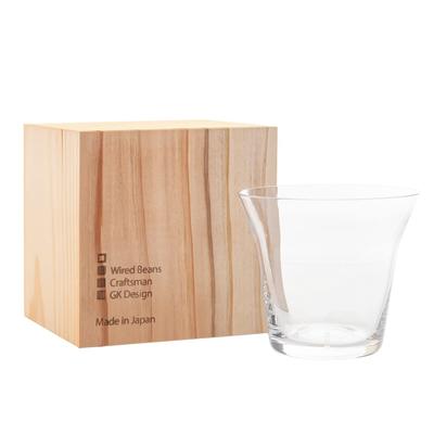 Wired Beans Eternal Rock Rocks Highball Comes In a Japanese Cedar Box Tumbler, Glass, Glass, 370ml, (Clear)