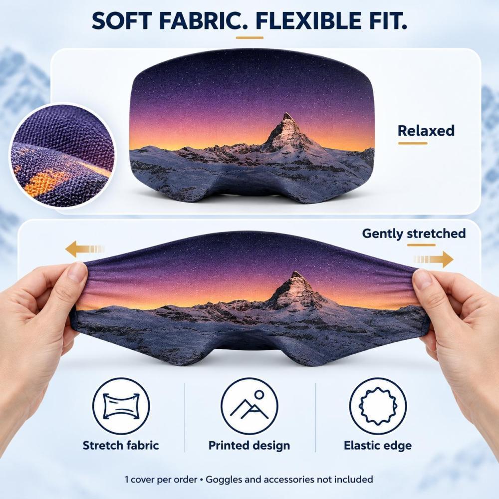 Xiaomi Winter Ski Snowboard Goggle Dust Cover Scenery Pattern Protective Lens Sleeve for Outdoor Winter Sports Accessories