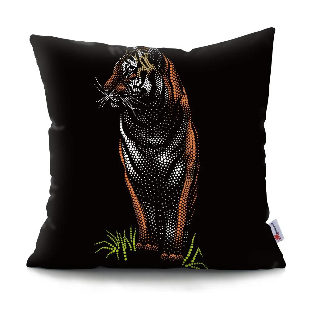 Kissenbezug Schlicht Retro Tigerkopf Kissen Auto Sofa Heimdekoration Kissenbezug Ornament