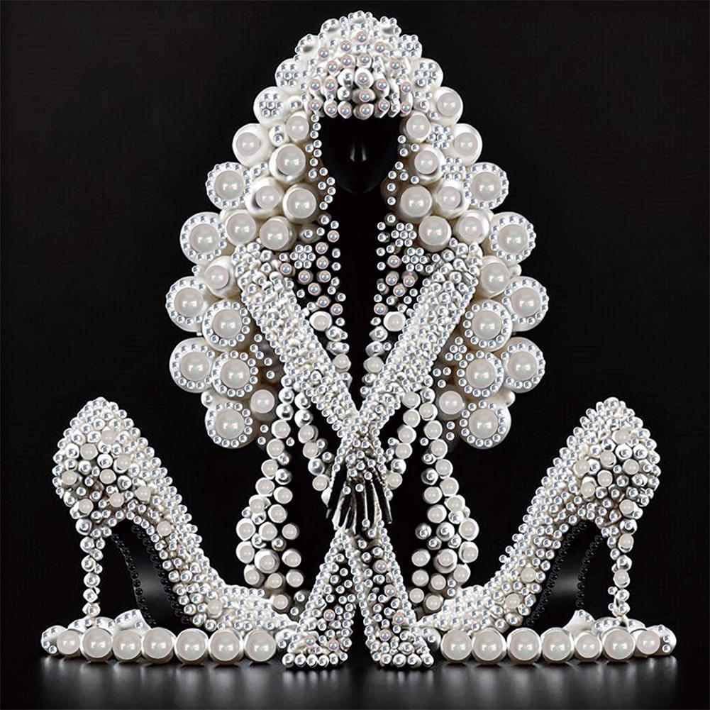 5D DIY Teilweise Speziell Geformter Bohrer Diamant Malerei Set Elegante Dame Dekoration