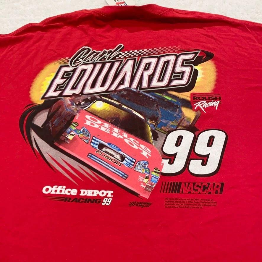 

Новый с бирками винтажный гоночный футболка NASCAR КАРЛ ЭДВАРДС №99 OFFICE DEPOT RACING XL XL