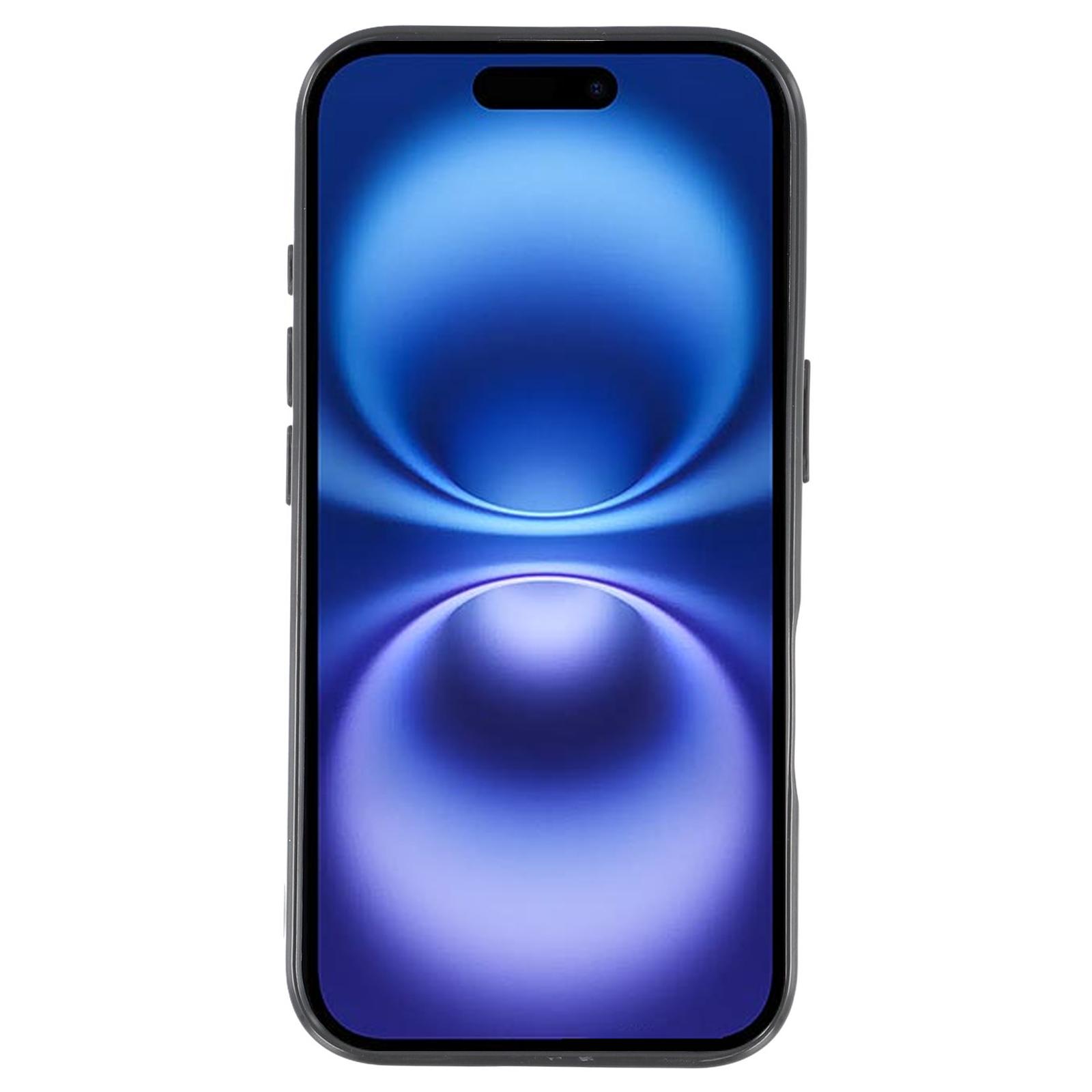 

For iPhone 16 Pro Case IMD Glitter TPU Phone Cover Large Camera Cutout Brown