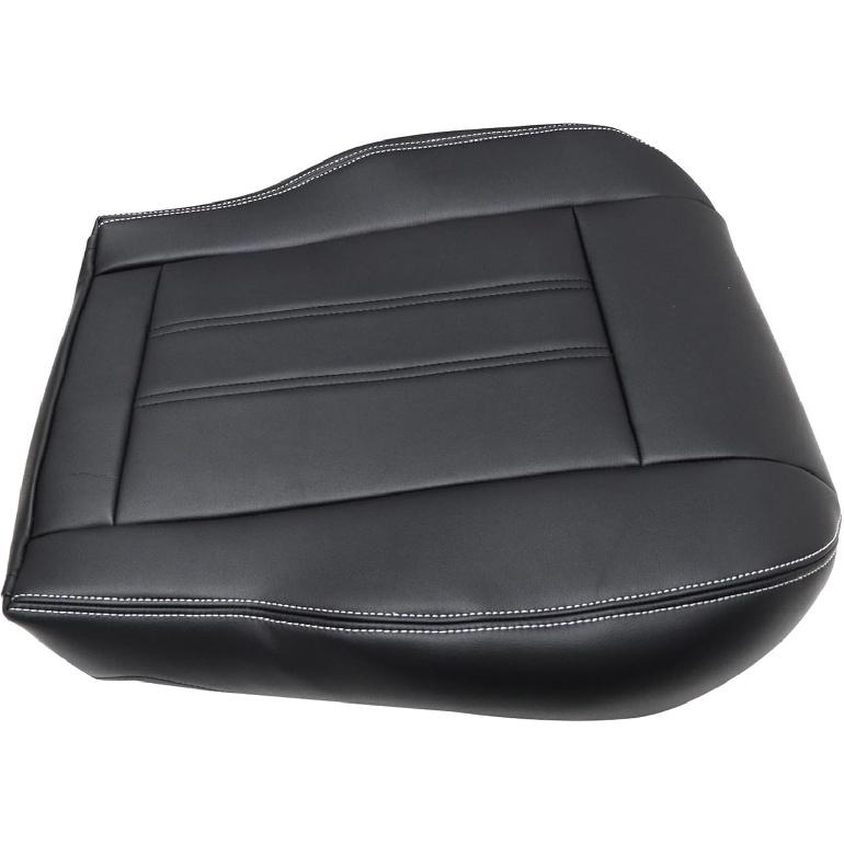 GXARTS Non-Perforated Front Driver or Passenger Side Bottom Replacement Leather Seat Cover Black Compatible with Chrysler Town & Country 2008 2009