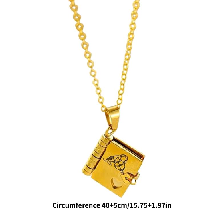 Buch Inspiriertes Graviertes Halsband Für Enkelinnen Nachdenkliches Geschenk Von Oma Titanstahl Halskette