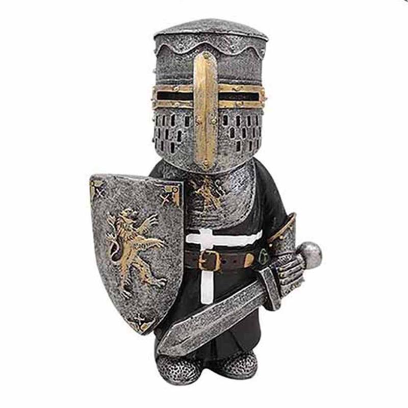 Good-Exquisite Knight Dwarf Guard, Garden Decorations,Knight Gnomes Guard,Garden Statue Garden-Art Figurines Ornaments B Easy In