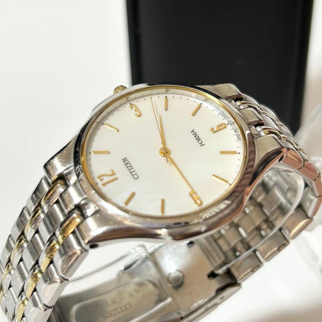 Used CITIZEN Citizen Forma 4634-K18094 Quartz QZ White Dial Men's Watch