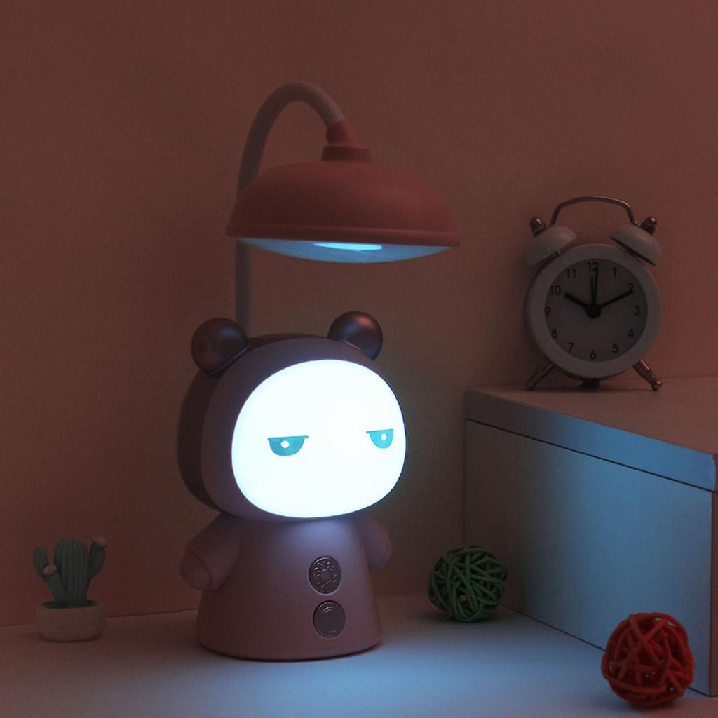Cartoon LED Desk Lamp Creative USB Rechargeable Eye Protection Learning Reading Book Lamp Night