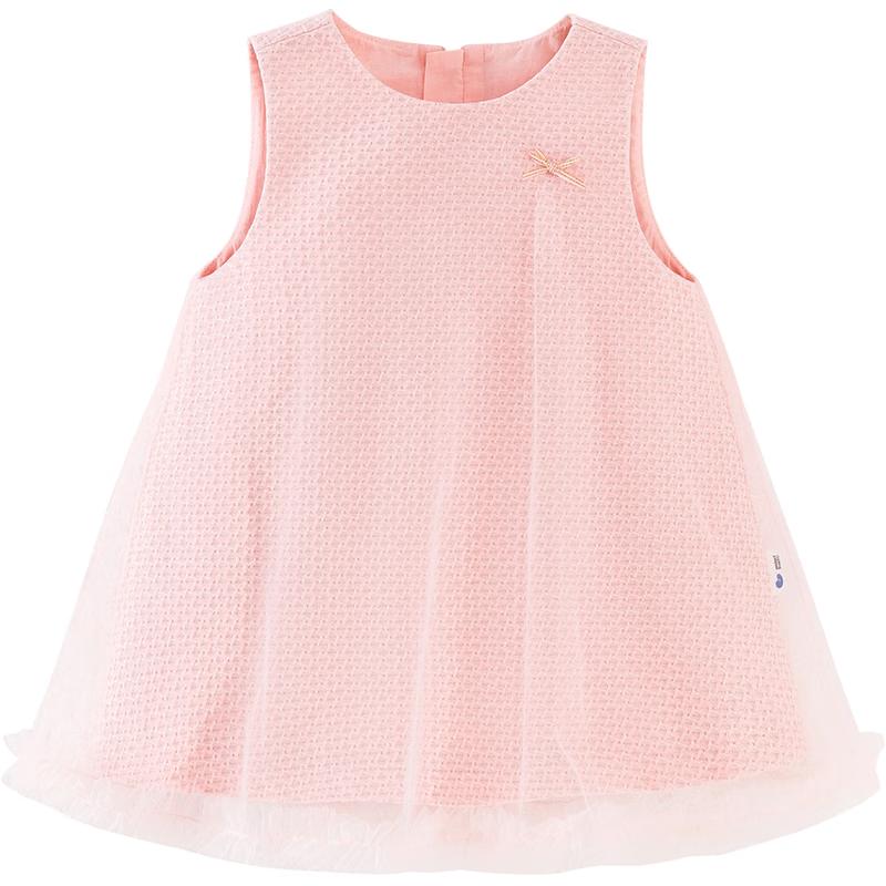 Minibala Girls' Sweet Mesh Splice Dress