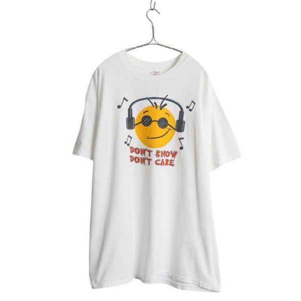 Used [Discount coupons now available!] 90s Smile Illustration Print T-shirt Men s XL Vintage Clothes Old Original Character Single Stitch Nico-chan