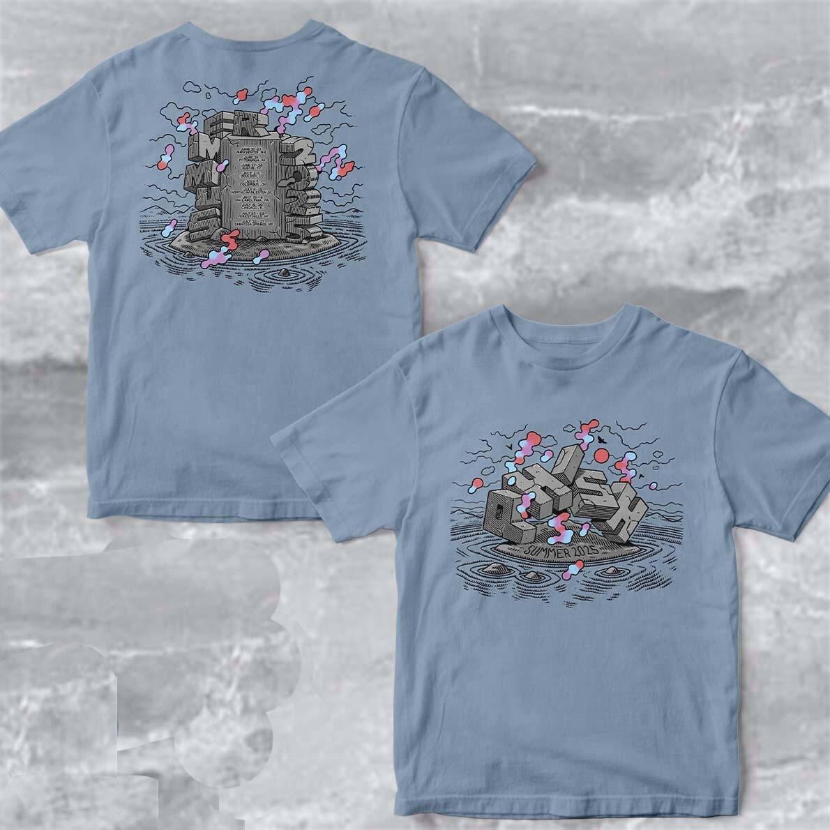 Phish Summer Tour 2026 Merch Stoned Art With Tour Dates Two Sided Unisex T-Shirt M