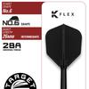 Target Japan BLACK MARQUE DRAGON Leslie Lee Tungsten 2BA Soft Tip Darts 6 Shape Flights and 2BA SOFT TIP DARTS Mark Dragon 3.0 90% K-Flex Set, 18g,