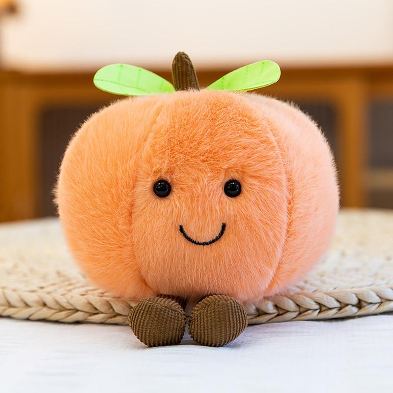Peach Plush Toy Soft Stuffed Animal Kids Cartoon Character Gift For Children