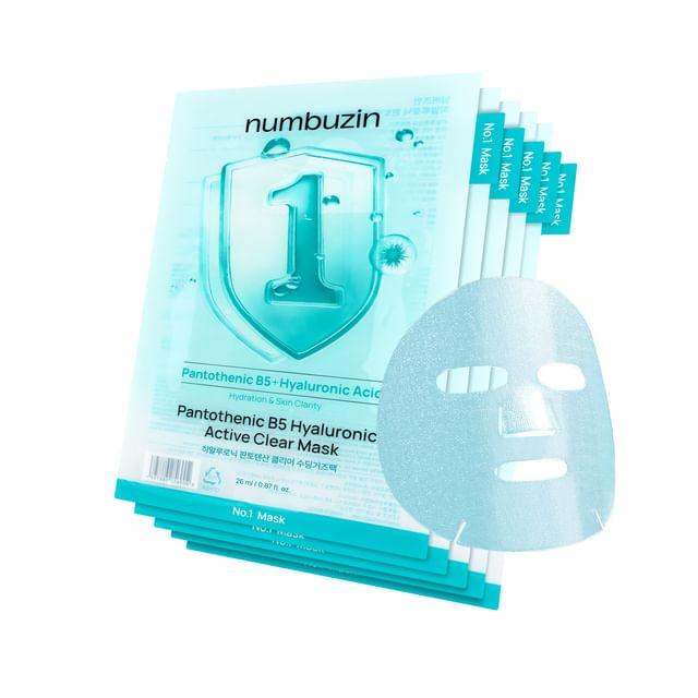 numbuzin - No.1 Pantothenic B5 Hyaluronic Active Clear Mask Set 5 sheets 26ml x 5 sheets