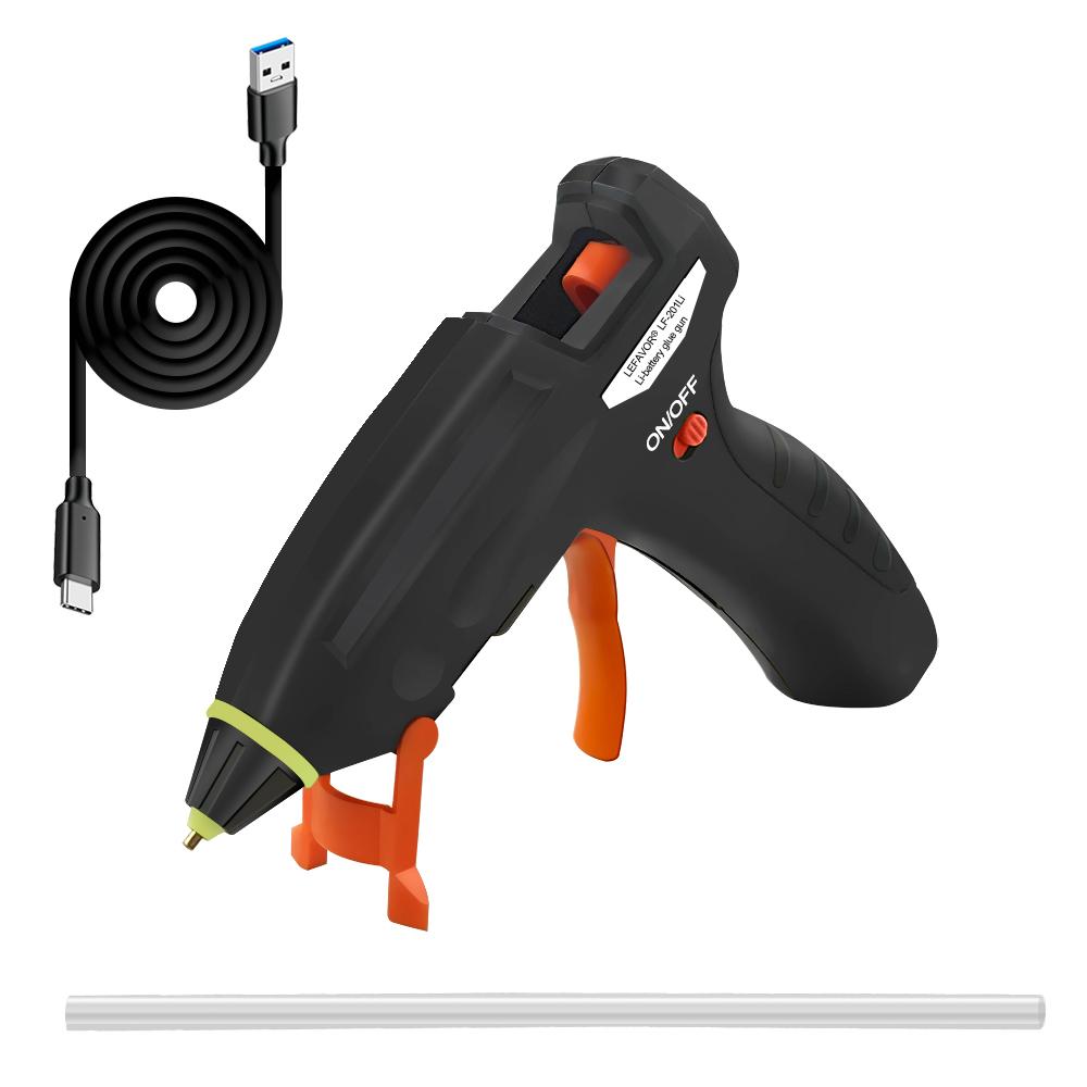 DC3.7V Cordless Hot Melt Glue Gun 7x200mm Glue Sticks USB Rechargeable Wireless LI-Battery Glue Gun Repair Tool Home DIY Gift