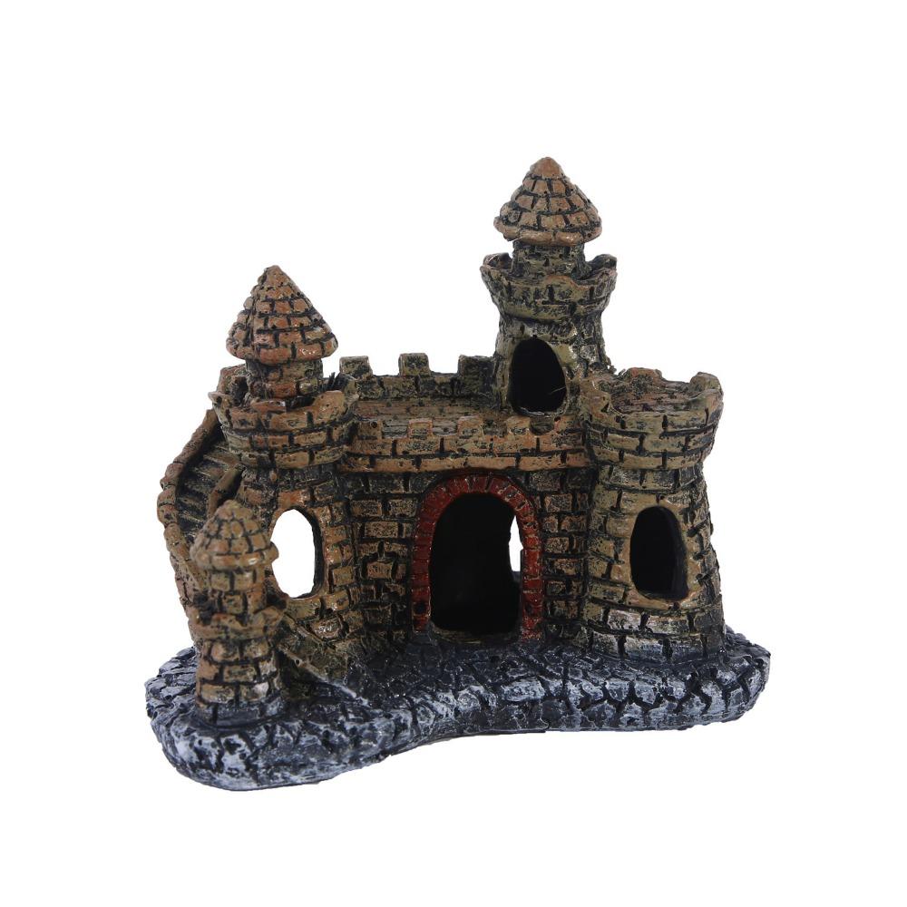 Fish Tank Decor Simulation Aquarium Accessories Fish House Tower Aquarium Ornaments Coral Castle