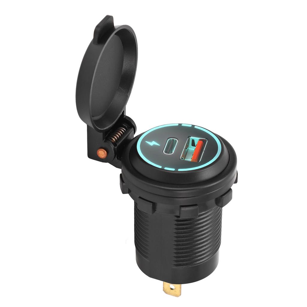 12V USB Charger Socket Fast Charging IP66 Waterproof PD Type C QC 3.0 Car Charger Adapter for