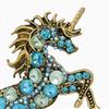 Retro Unicorn Brooch Rhinestones Inlaid Unicorn Lapel Pin Artistic Unicorn Brooch Pin Men Women Outfit Accessory for Clothes Scarves Bags Hats