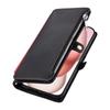 For iPhone 17 Pro Max Case TPU+PU Leather Wallet Phone Cover with Wrist Strap