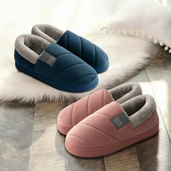 Children's Cartoon Cotton Slippers – Warm Indoor Shoes for Boys and Girls, with Heels for Autumn and Winter