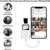 2 In 1 Lightning to SD/TF Card Reader Fast Data Transfer Compatible with Ios, No App Required