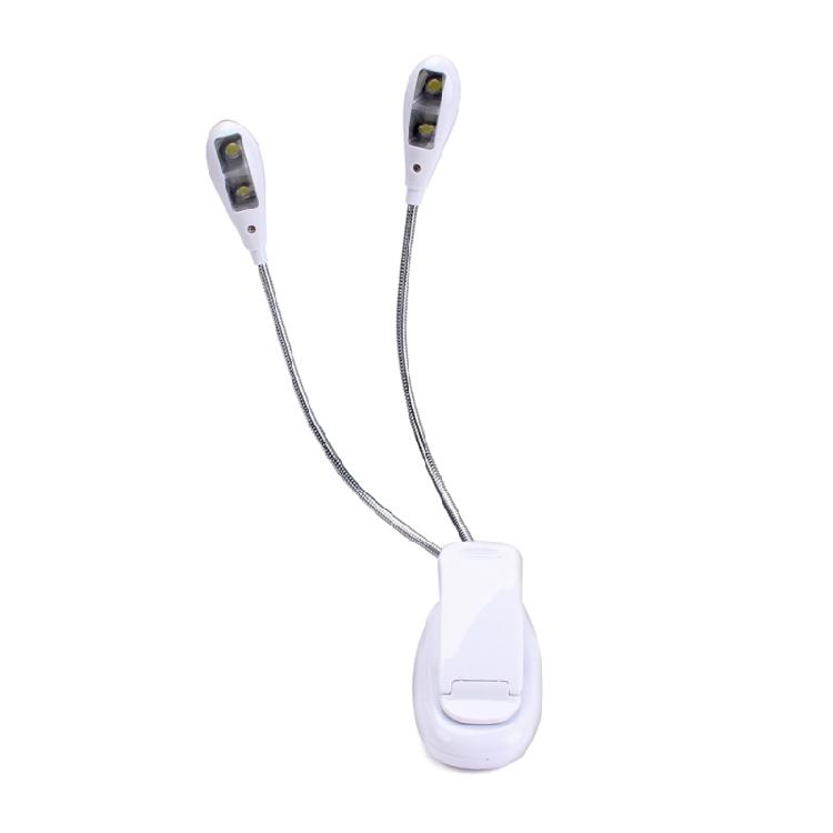 Flexibles LED Notenständerlicht, USB/Batterie Buchlampe Augenfreundliches Klemmlicht